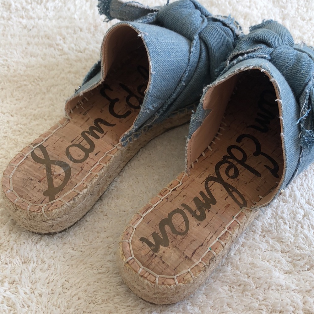 Sam Edelman Denim Slides - Picture 4 of 7